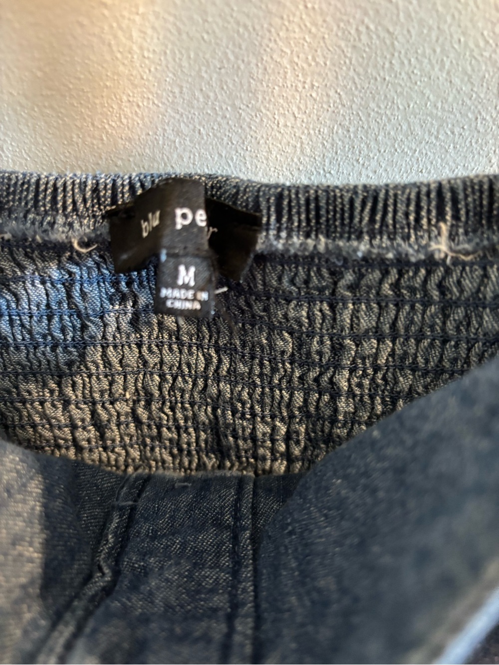 Blu Pepper Blue Denim Midi Dress with Gold Buttons - Picture 3 of 4